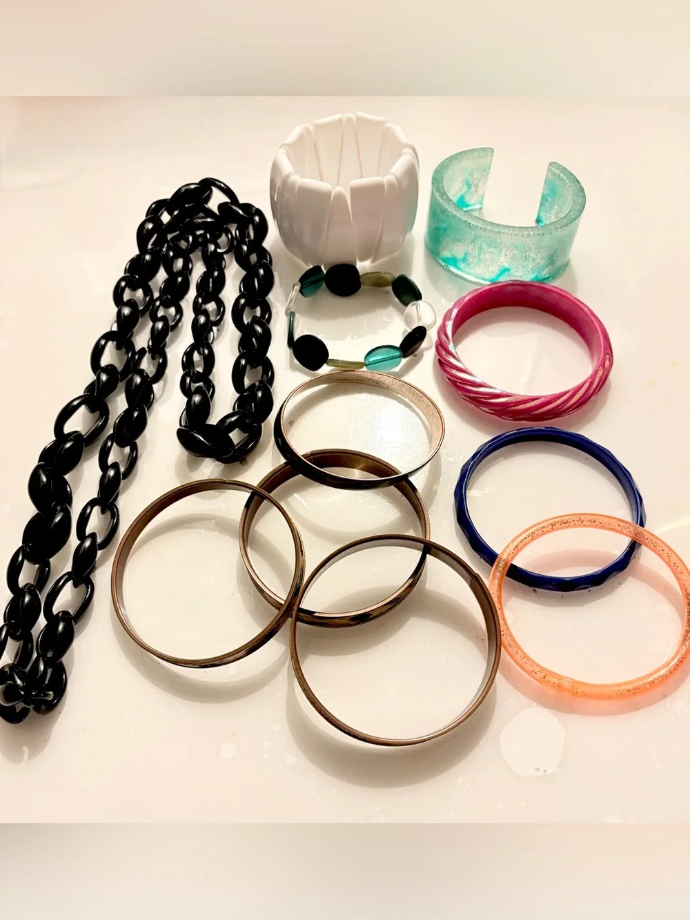 Mixed Women’s Fashion Bracelets and Necklaces - Assorted Colors Set of 11 Pieces